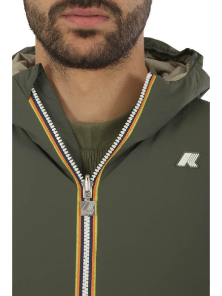 Giubbino K-Way Double Verde/Oliva